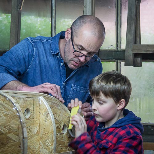 The birth of a wooden Malecite canoe