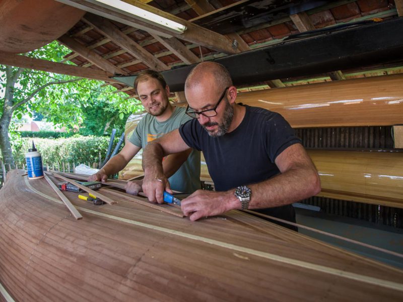 Building an Abenaki river canoe