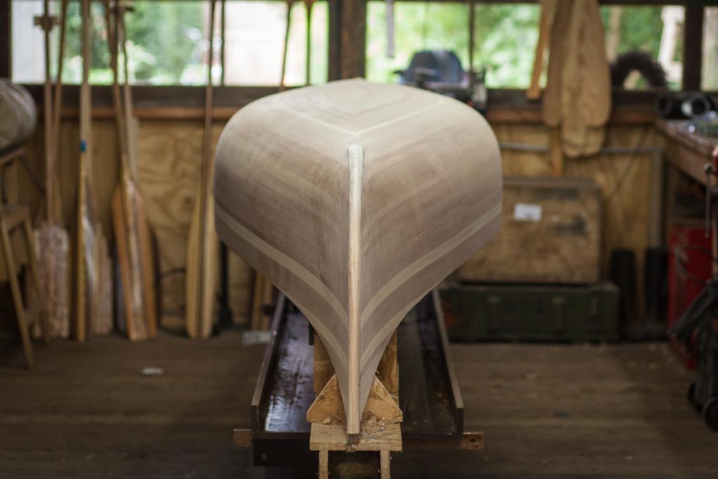 Building a canoe at Freeranger Canoe