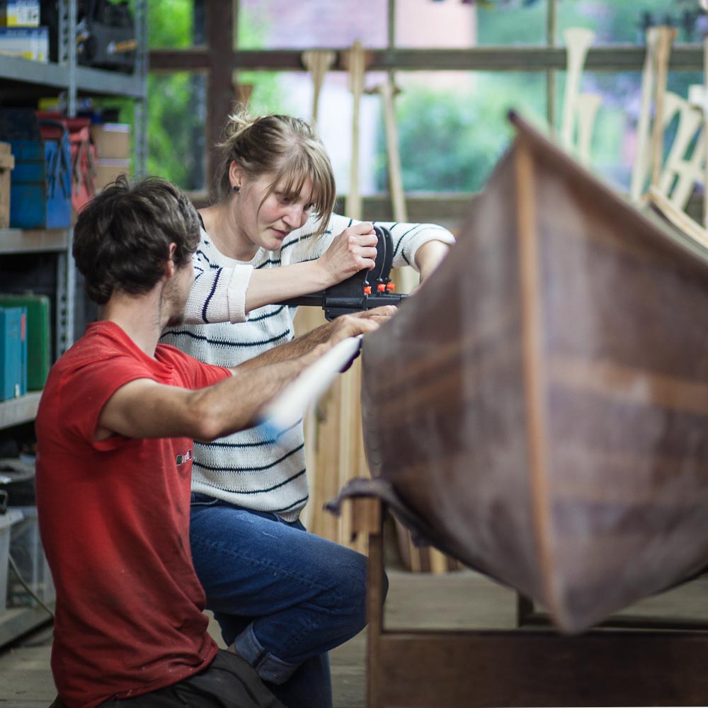 Workshop canoe buildingWood stripGroup | Freeranger Canoe