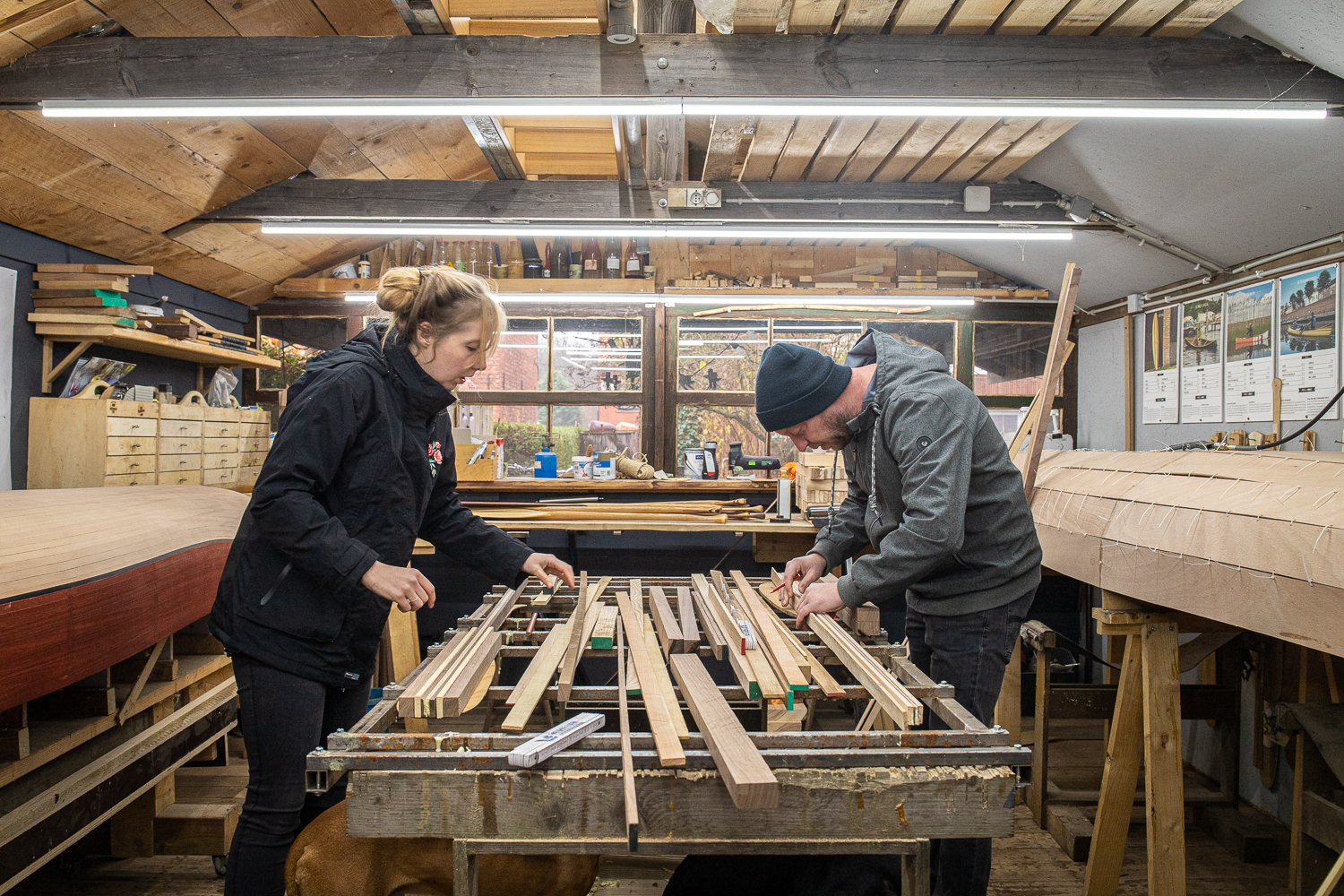 Laminated canoe paddle workshop