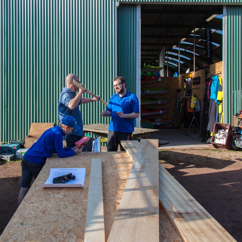 Freeranger Canoe Workshop Groenlandse peddel maken