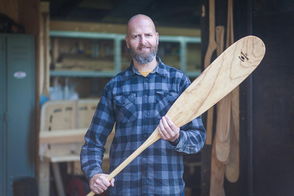 Making a beavertail canoe paddle