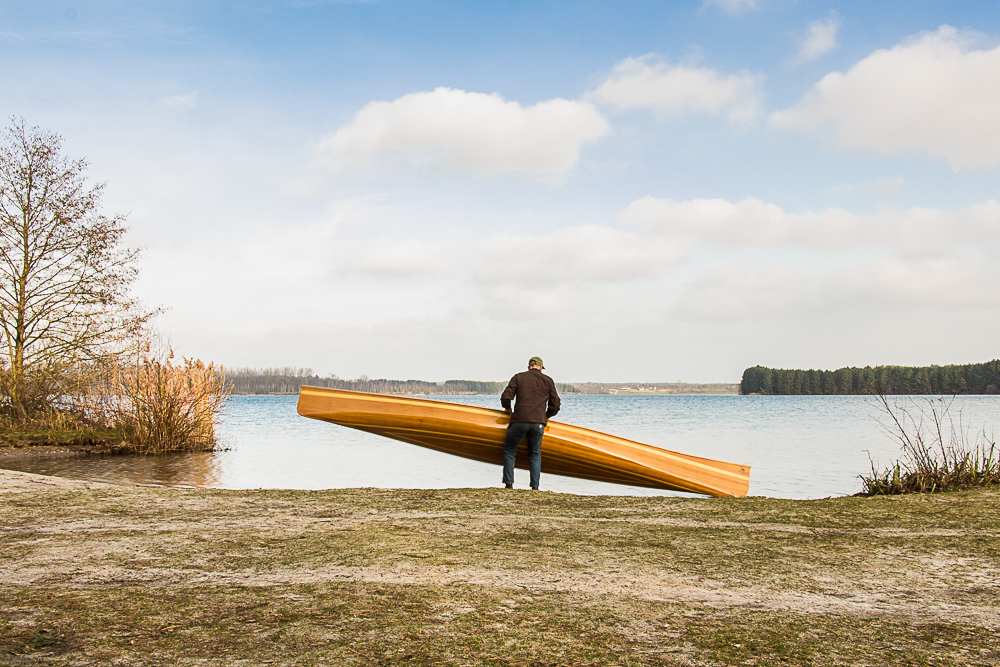 Building a wooden canoe the launch Freeranger Canoe building a wooden canoe