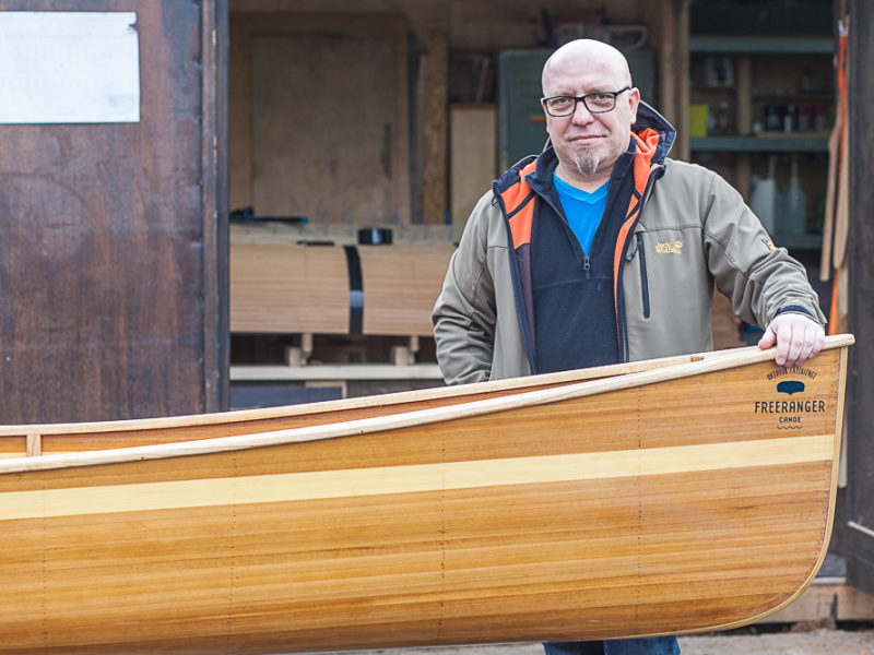 Building a wooden canoe