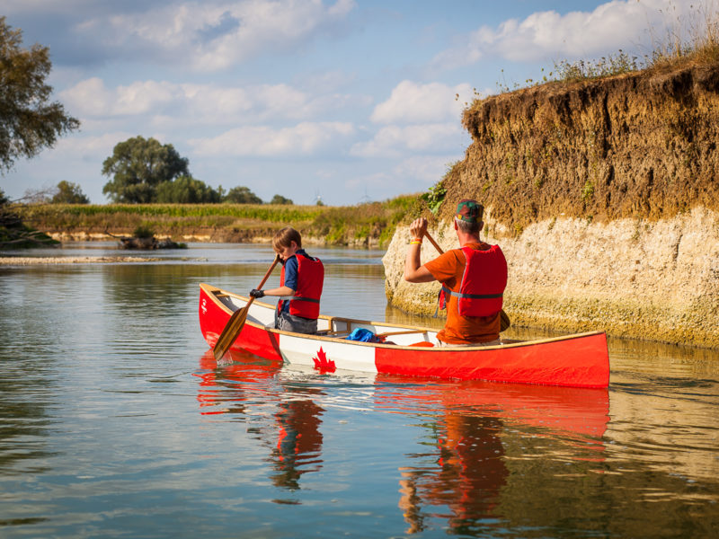 Canoeing on the Meuse