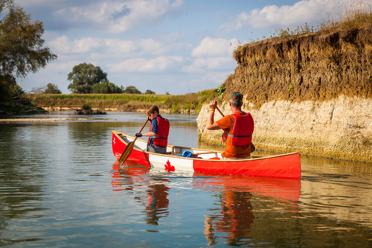 Canoeing on the Meuse