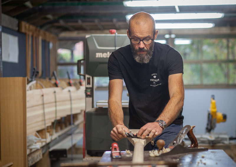 Milieuvriendelijke houten roeiriemen