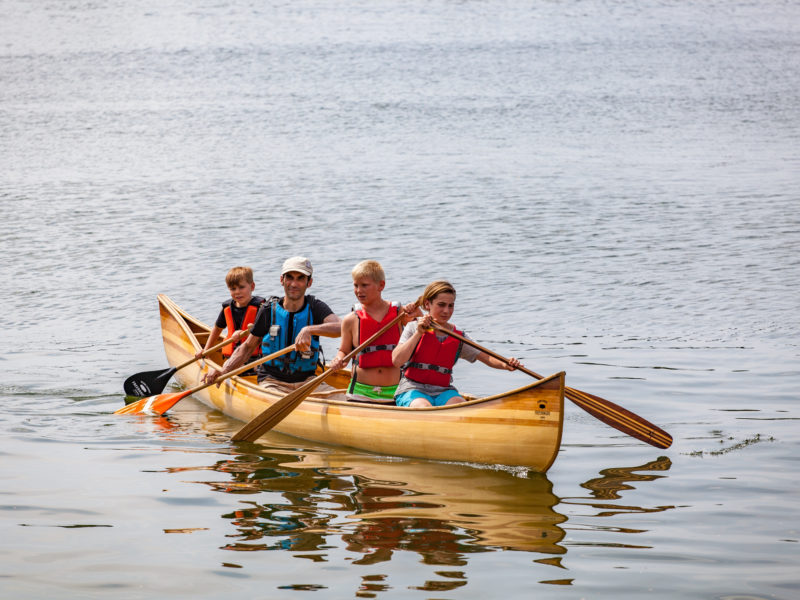 Canoeing with children