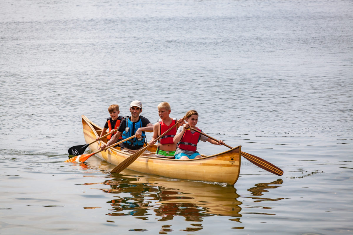 Canoeing with children