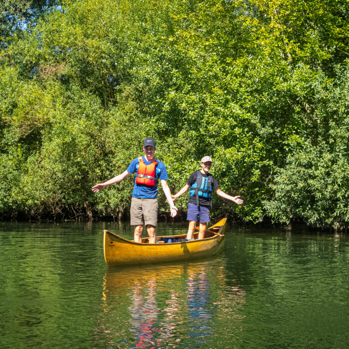 Weekend canoe trip on the River Somme