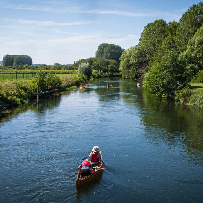 Weekend canoe trip on the River Somme