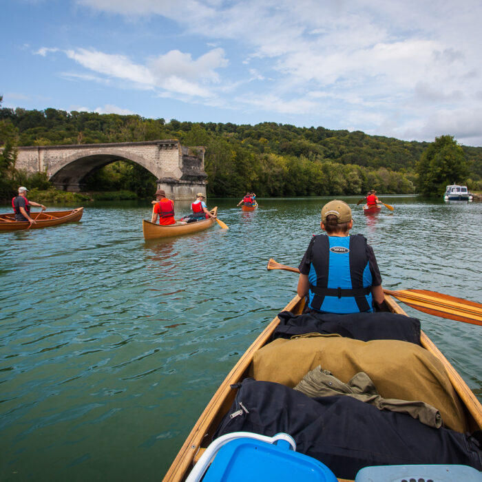 Canoe trekking on the Meuse river