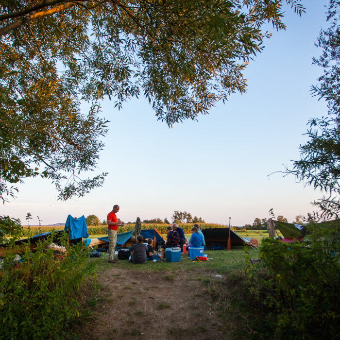 Canoe trekking on the Meuse river