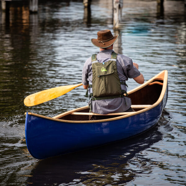 A pal all-round canoe on a lake