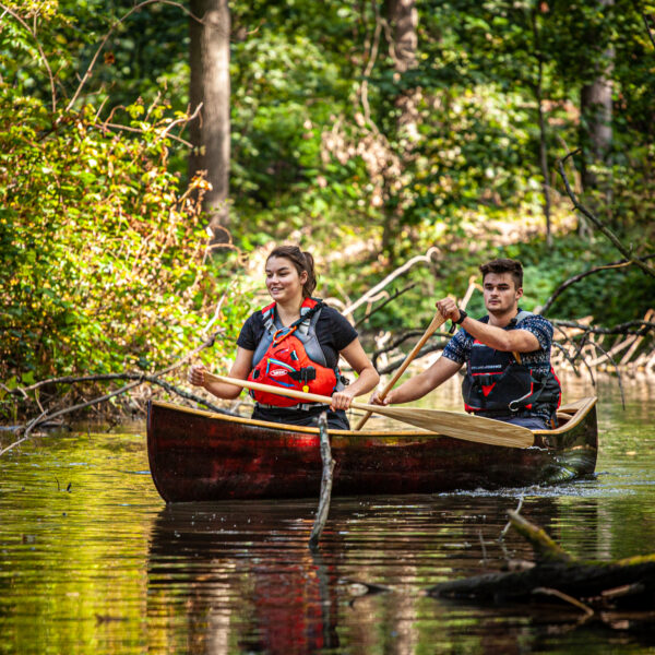 paddling a Prospector Canoe