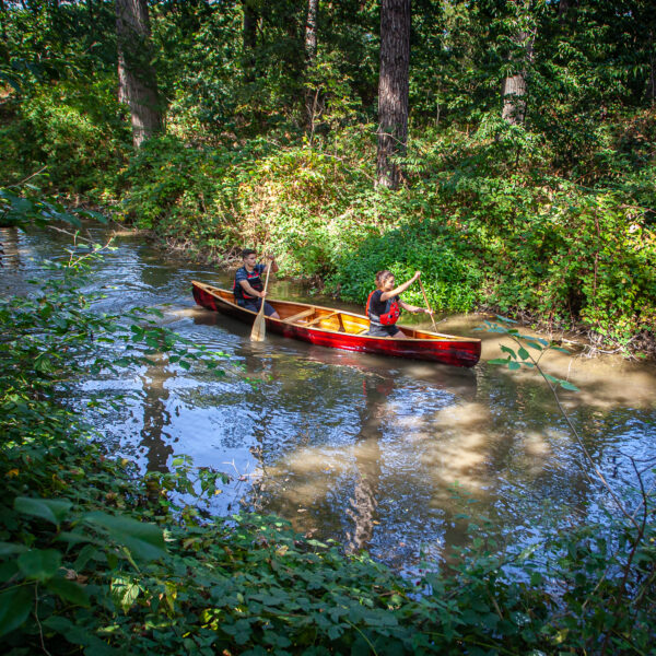 paddling a Prospector Canoe