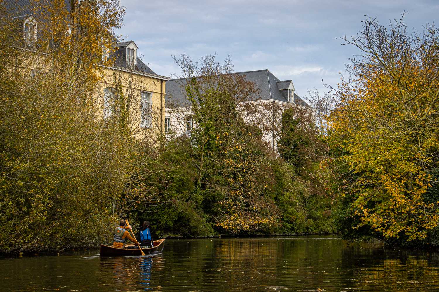 canoeing on the Leie River