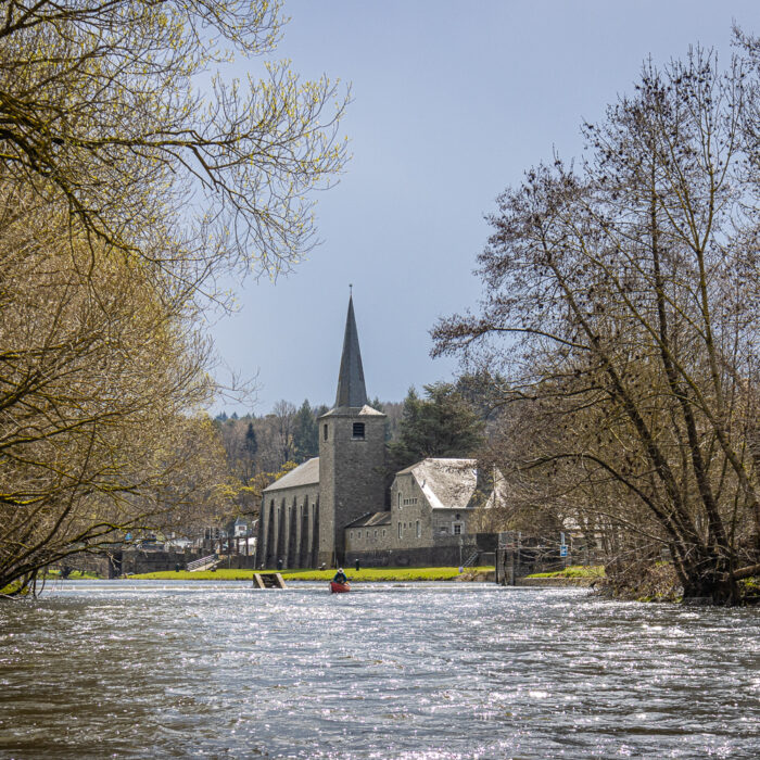 canoeing on the ourthe