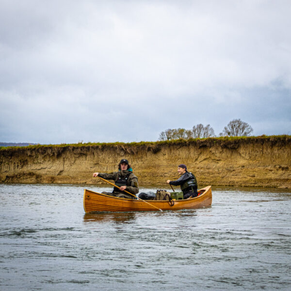 Freeranger Canoe Wilderness Guide canoe on the Meuse River